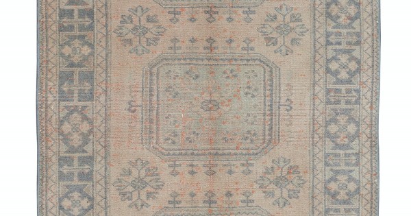 Runner Rugs, Vintage Rug, Patchwork Turkish Rug, Antique Rug, 32x107 inches Beige Rug, Handwoven Hallway Rug, Wool Stair Rugs, cheapest 4858